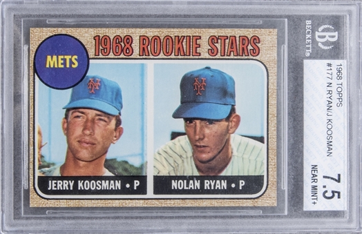 1968 Topps #177 Nolan Ryan Rookie Card – BGS NM+ 7.5